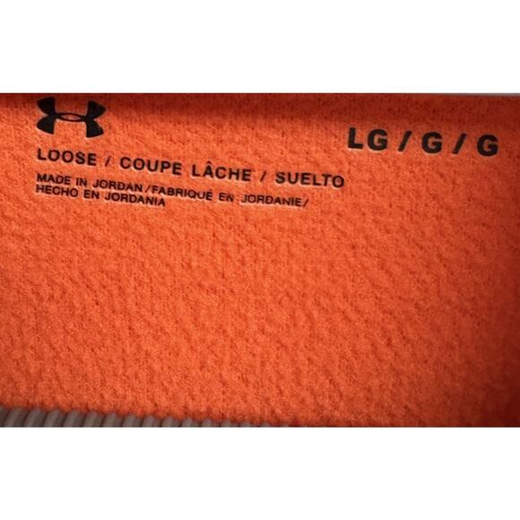 Under Armour Men's 1/4 Zip Pullover Red Heather Long Sleeve Loose Fit Size Large - Picture 3 of 5